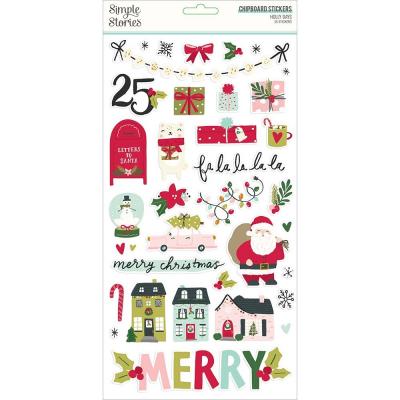 Simple Stories Holly Days - Chipboard Stickers